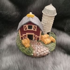 Country farm barn silo hay candle topper lid